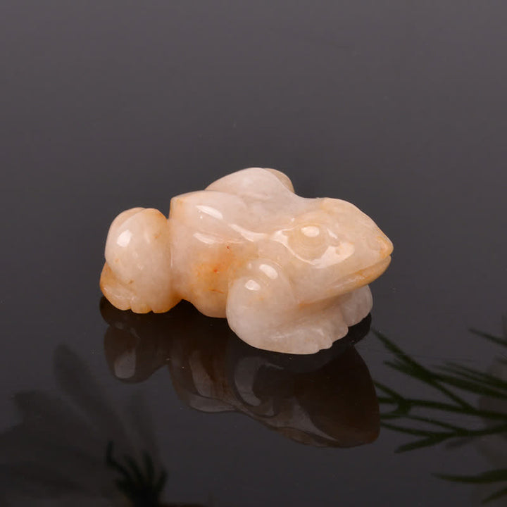 Buddha Stones Natural Green Aventurine Clear Quartz Frog Wealth Crystal & Stone Decor - Topaz(Kindness ♥ Wealth) - image 26