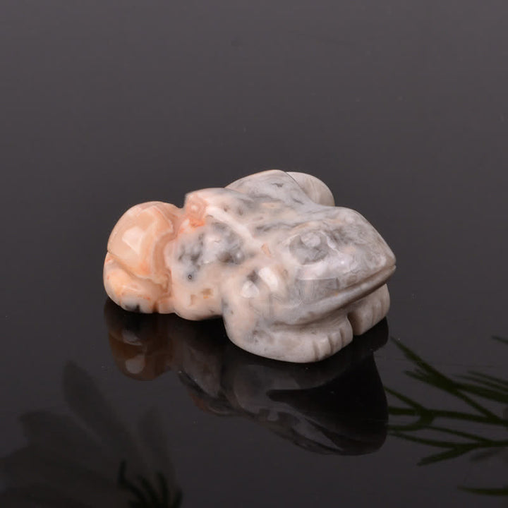 Buddha Stones Natural Green Aventurine Clear Quartz Frog Wealth Crystal & Stone Decor - Brown Striped Agate(Grounding ♥ Protection) - image 28