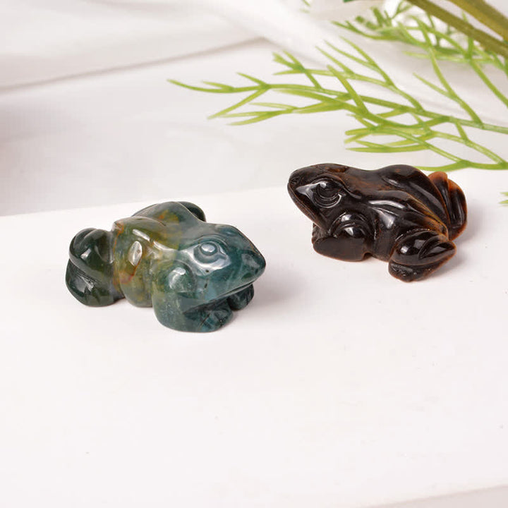 Buddha Stones Natural Green Aventurine Clear Quartz Frog Wealth Crystal & Stone Decor - image 30