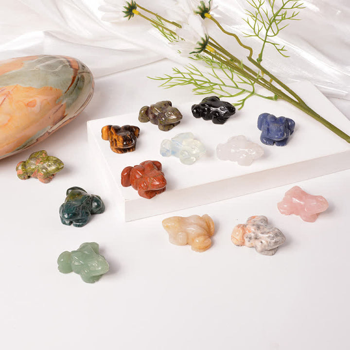Buddha Stones Natural Green Aventurine Clear Quartz Frog Wealth Crystal & Stone Decor - image 34