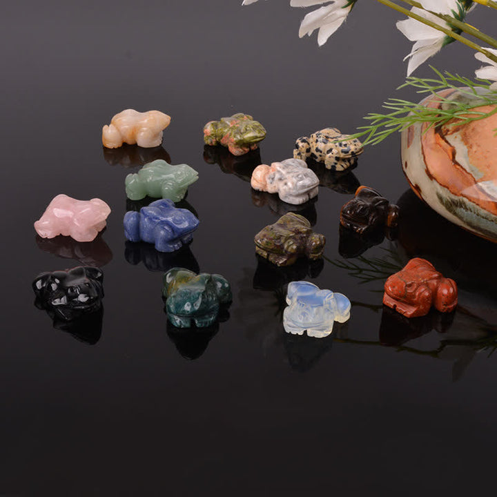 Buddha Stones Natural Green Aventurine Clear Quartz Frog Wealth Crystal & Stone Decor - image 33