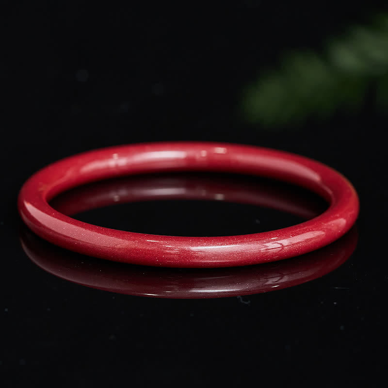 Buddha Stones Cinnabar Plain Heart Sutra Calm Bracelet Bangle - image 1