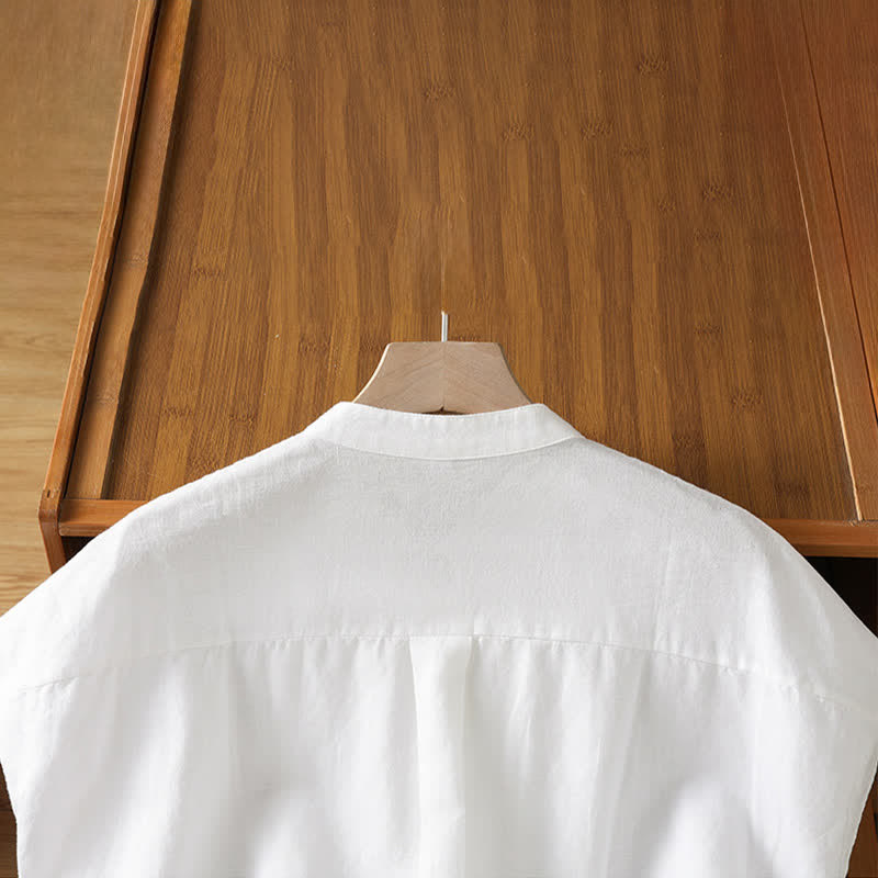 Buddha Stones Summer Casual Pintuck Front Solid Women's Sleeveless Shirts - image 10