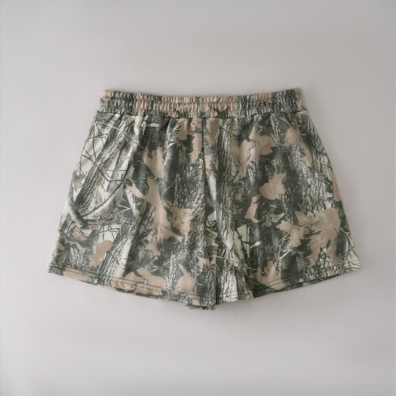 Buddha Stones Summer Casual Drawstring Abstract Maple Leaf Women's Shorts With Pocket - image 11