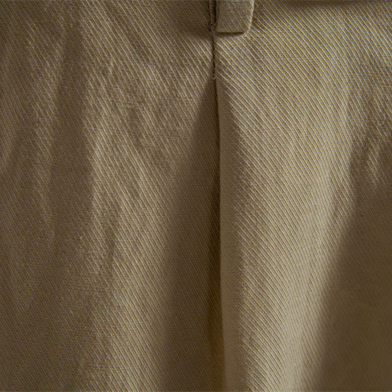 Buddha Stones Summer Casual Classic Zipper Button Solid Bermuda Shorts Men's With Pockets - image 6
