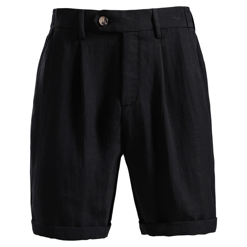Buddha Stones Summer Casual Classic Zipper Button Solid Bermuda Shorts Men's With Pockets - Black - US/UK/AU42，EU52 (2XL) - image 13