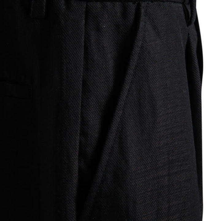 Buddha Stones Summer Casual Classic Zipper Button Solid Bermuda Shorts Men's With Pockets - image 17