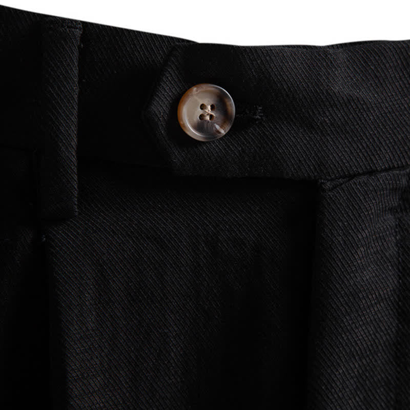 Buddha Stones Summer Casual Classic Zipper Button Solid Bermuda Shorts Men's With Pockets - image 14