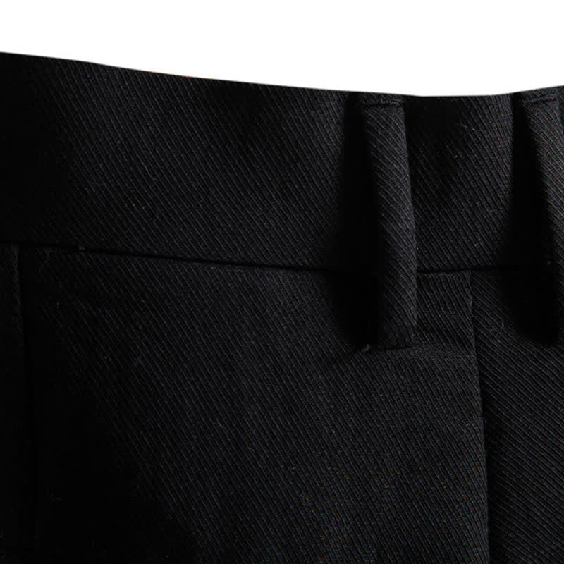 Buddha Stones Summer Casual Classic Zipper Button Solid Bermuda Shorts Men's With Pockets - image 19