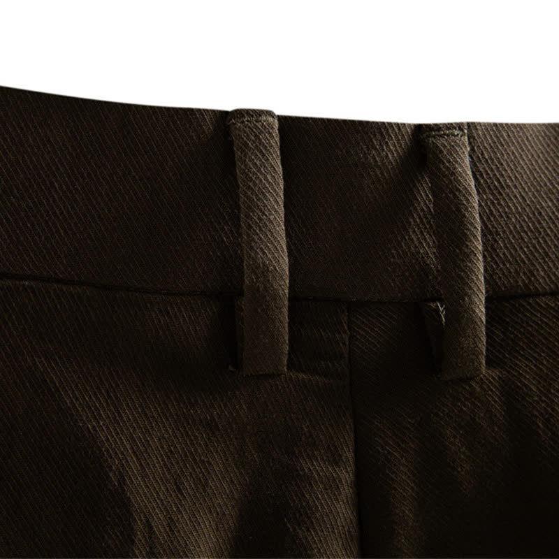 Buddha Stones Summer Casual Classic Zipper Button Solid Bermuda Shorts Men's With Pockets - image 30