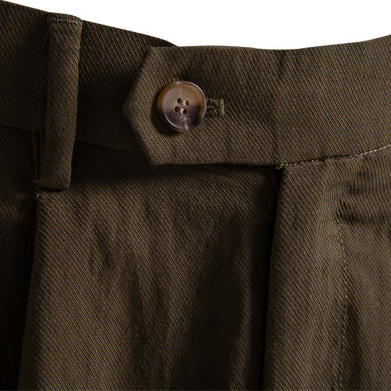Buddha Stones Summer Casual Classic Zipper Button Solid Bermuda Shorts Men's With Pockets - image 23