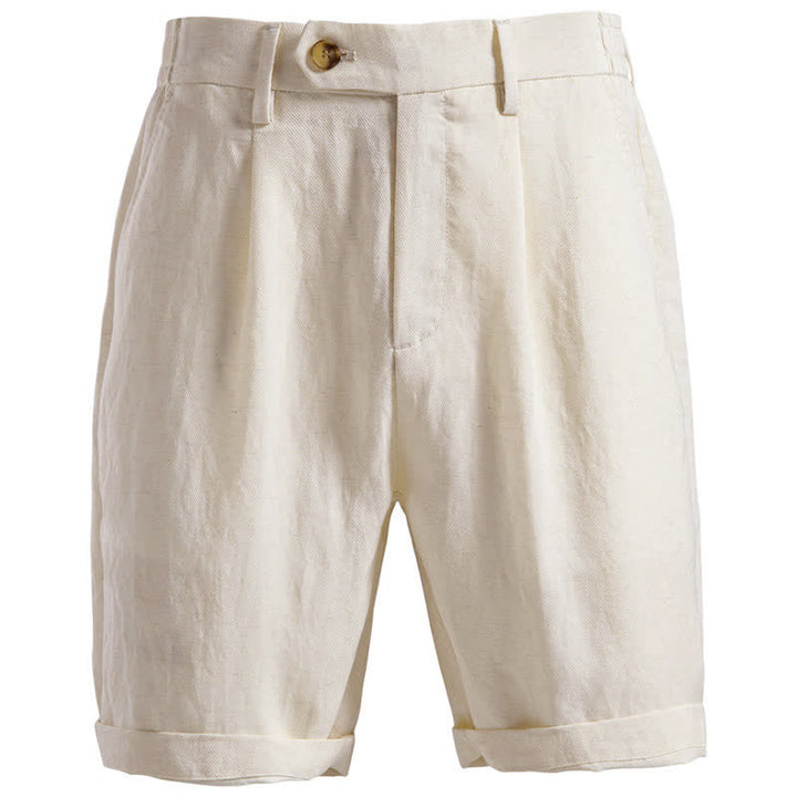 Buddha Stones Summer Casual Classic Zipper Button Solid Bermuda Shorts Men's With Pockets - Beige - US/UK/AU42, EU52 (2XL) - image 32