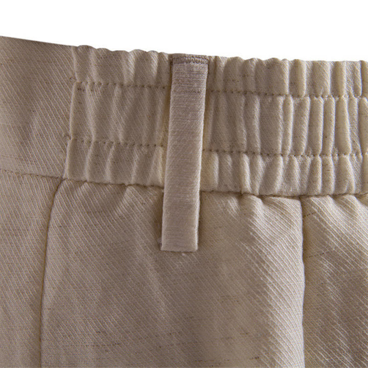Buddha Stones Summer Casual Classic Zipper Button Solid Bermuda Shorts Men's With Pockets - image 38