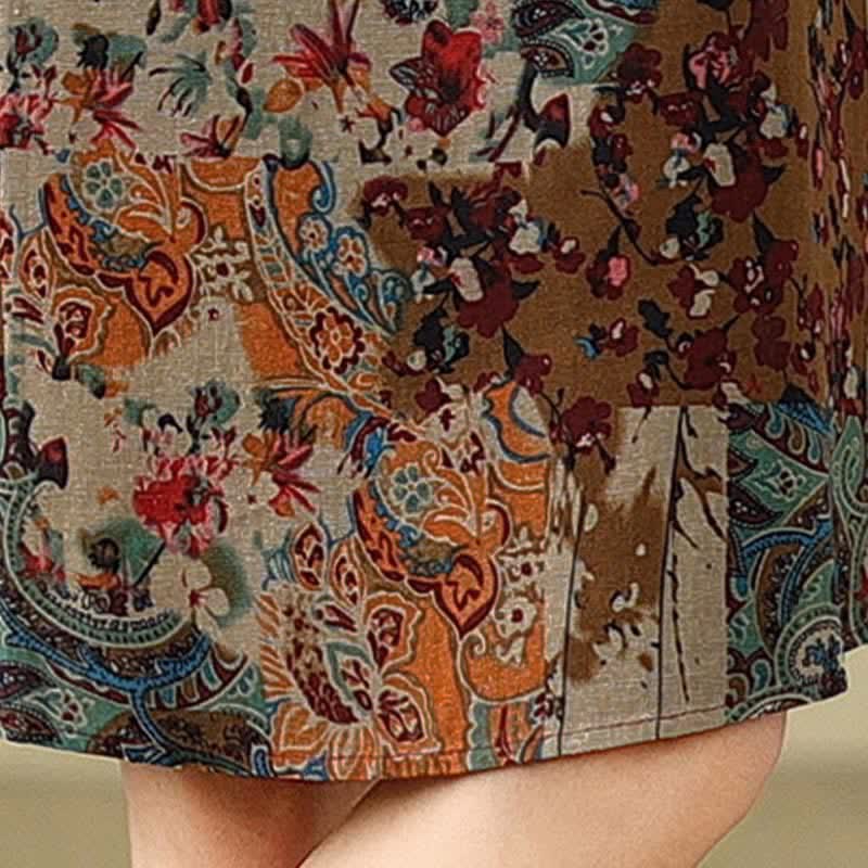 Buddha Stones Summer Paisley Floral Women's Summer Sleeveless Dress With Pockets - image 11