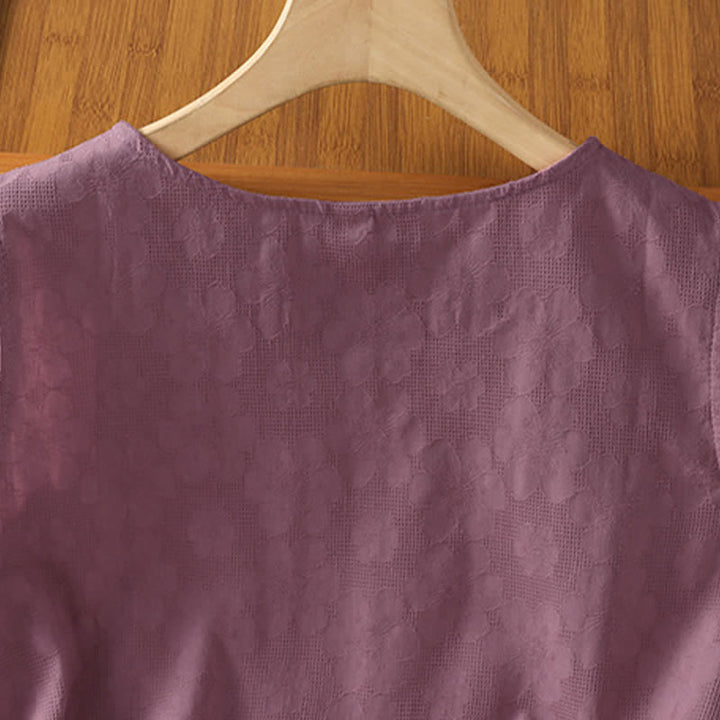 Buddha Stones Summer Casual Side Slit Flower Women's Sleeveless T-Shirts Tank Top - image 11
