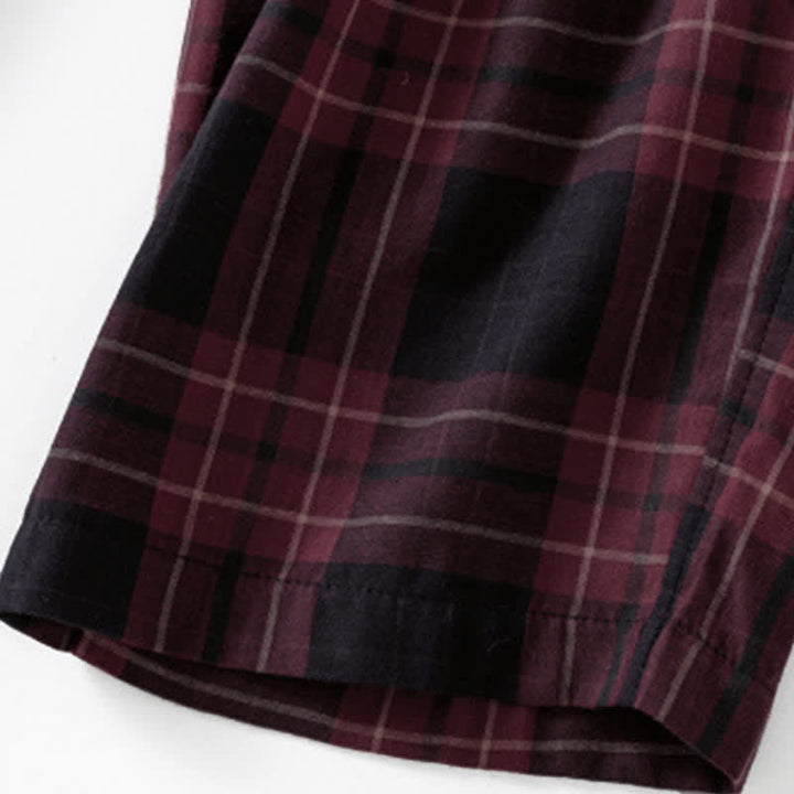 Buddha Stones Spring Casual Drawstring Plaid Pattern Elastic Waist Cropped Women's Harem Pants With Pockets - image 20