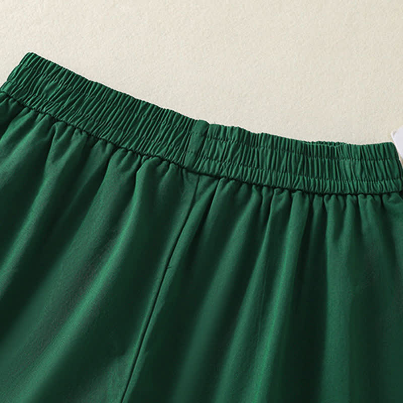 Buddha Stones Summer Casual Decorative Buttons Solid Women's Shorts With Pockets - image 7