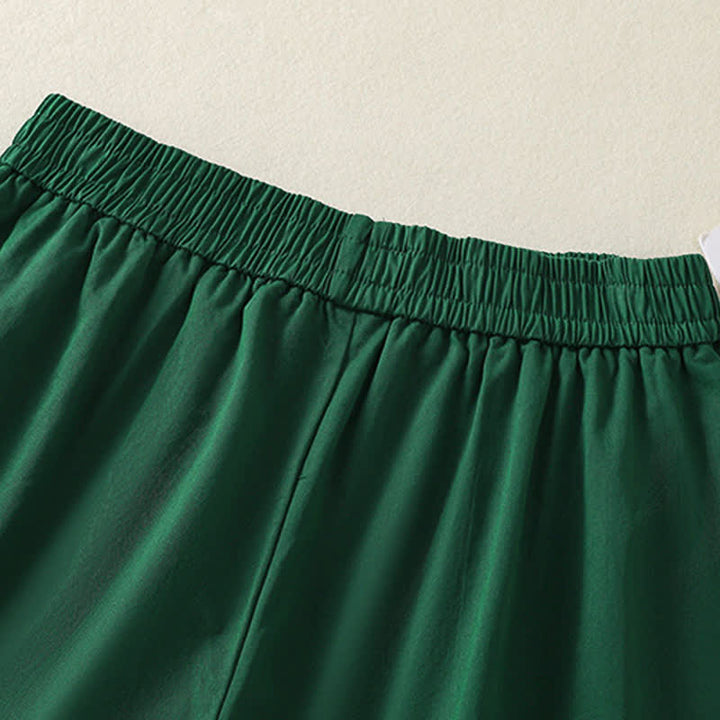 Buddha Stones Summer Casual Decorative Buttons Solid Women's Shorts With Pockets - image 7
