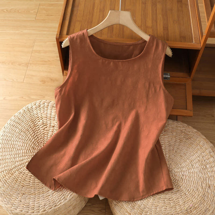 Buddha Stones Summer Casual Side Slit Flower Women's Sleeveless T-Shirts Tank Top - Peru - US8-10，UK/AU12-14，EU40-42 (2XL) - image 0