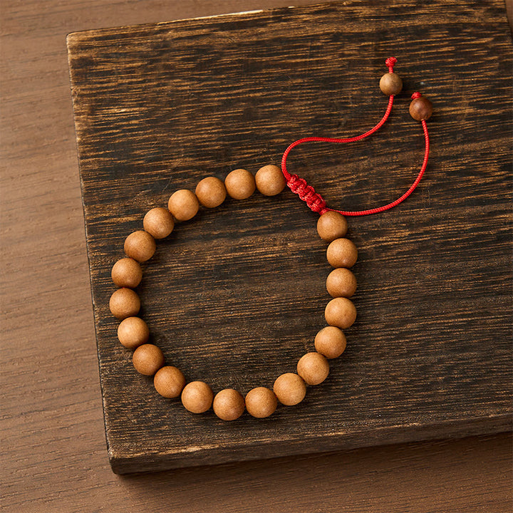 Buddha Stones Sandalwood grounding Tibetan Sandalwood Beads Wrist Mala - Sandalwood( Grounding♥Meditation) - image 0