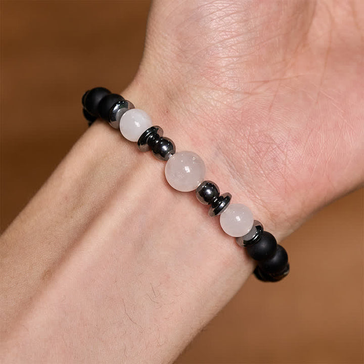 Buddha Stones Hematite Black Beads Support Bracelet - image 6