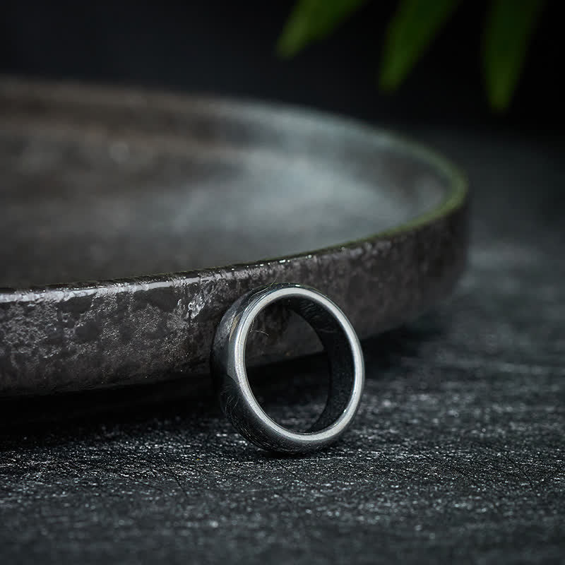 Buddha Stones Natural Hematite Support Powerful Ring - image 3
