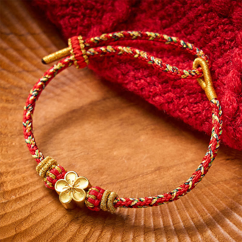 Buddha Stones Hand-Woven Red String Koi Fish Flower Protection Bracelet - image 13