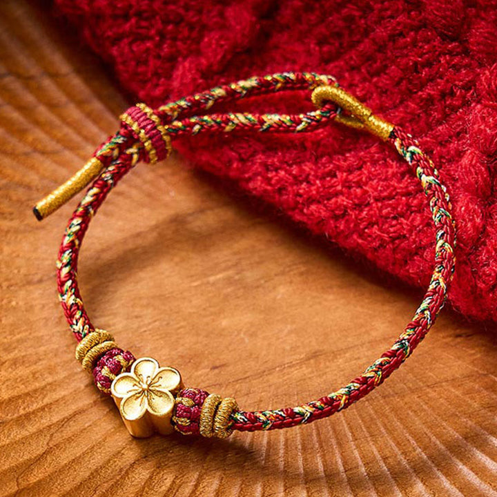 Buddha Stones Hand-Woven Red String Koi Fish Flower Protection Bracelet - image 19