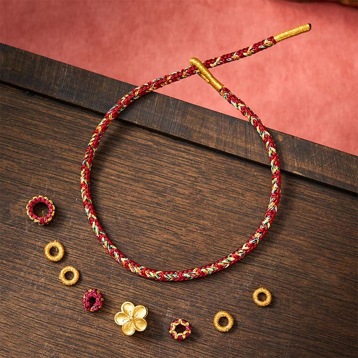 Buddha Stones Hand-Woven Red String Koi Fish Flower Protection Bracelet - image 19