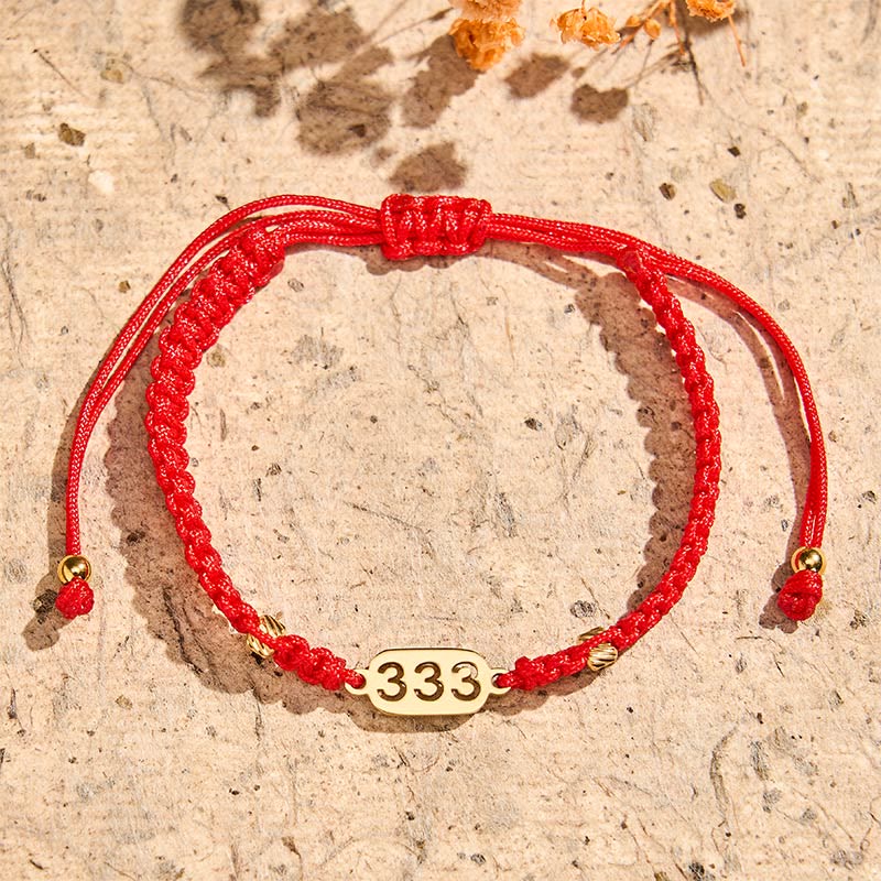 Buddha Stones Angel Numbers Red Black Braided String Connection Bracelet - image 10