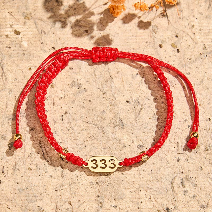 Buddha Stones Angel Numbers Red Black Braided String Connection Bracelet - image 10