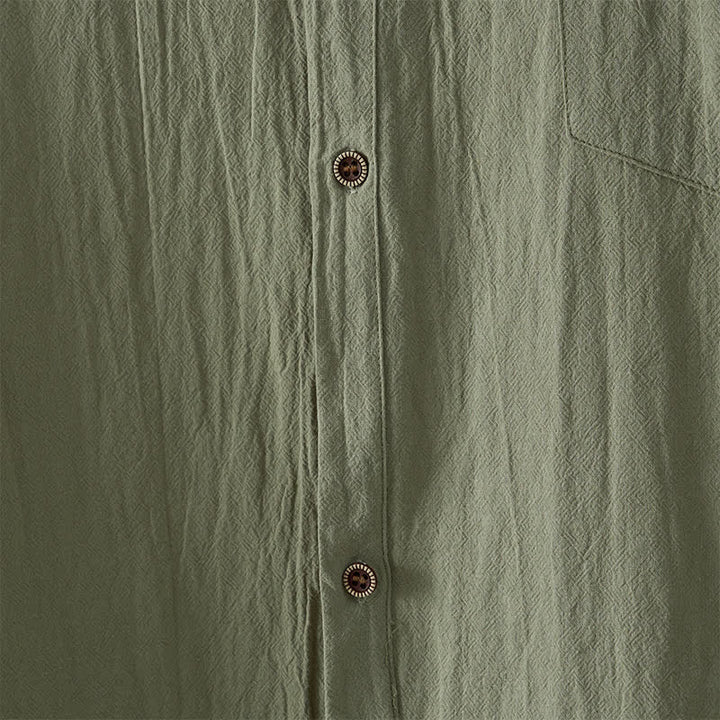 Buddha Stones Summer Casual Minimalist Button-Up Solid Men's Sleeveless Shirts - image 12