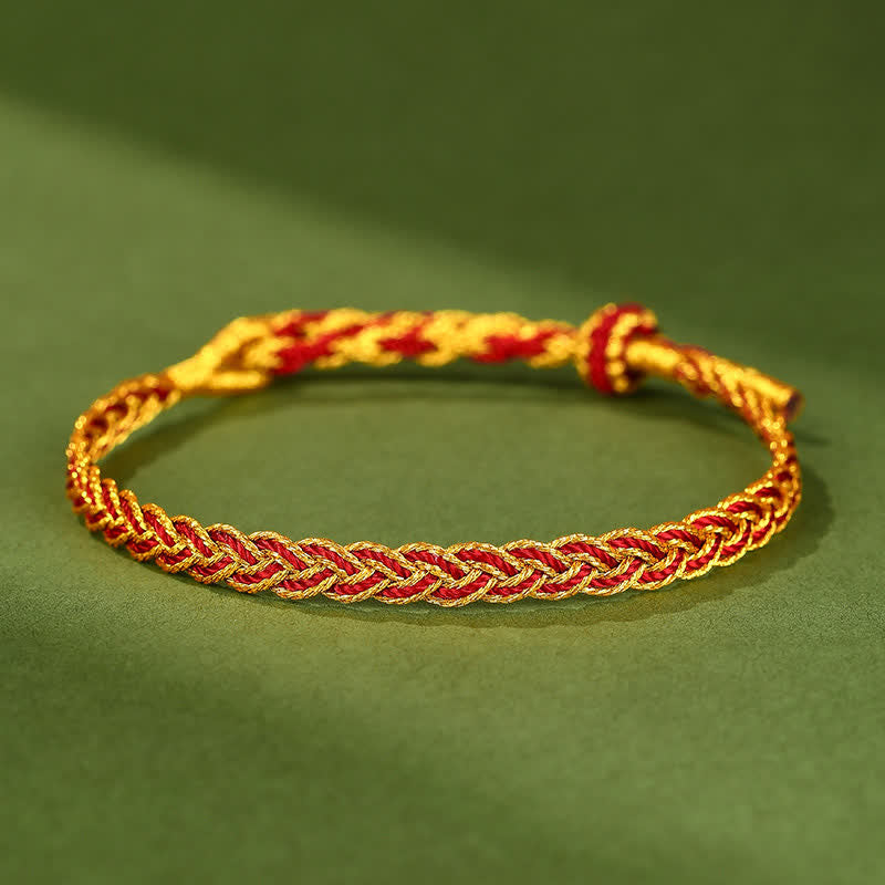 Buddha Stones Hand-Woven Colorful Red String Luck Braided Bracelet - Red String - image 3