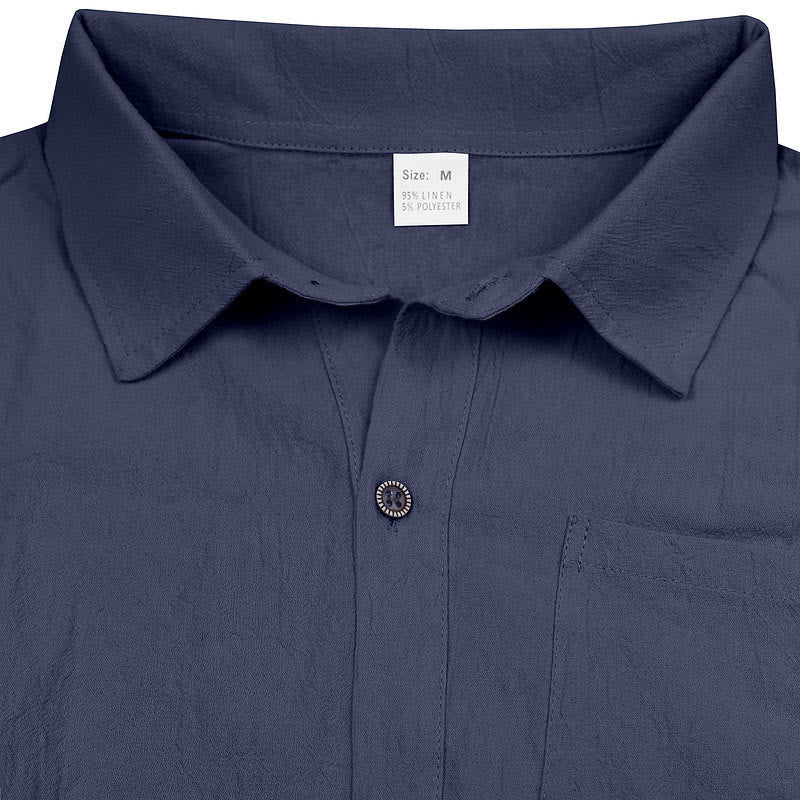 Buddha Stones Summer Casual Minimalist Button-Up Solid Men's Sleeveless Shirts - image 2