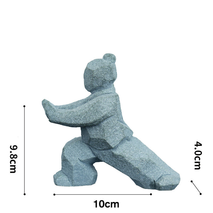 Buddha Stones Resin Yin Yang Balance Tai Chi Figure Mindful Living Decor - Grasp Sparrow's Tail 10 × 4 × 9.8 cm - image 15