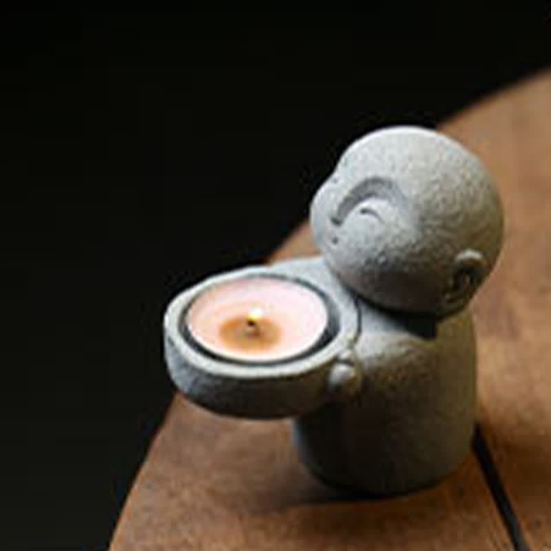 Buddha Stones Resin Buddha Serenity Candle Holder Statue Decor Without Candle - image 2