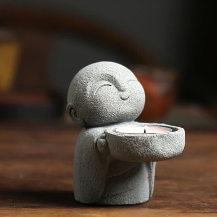 Buddha Stones Resin Buddha Serenity Candle Holder Statue Decor Without Candle - image 8