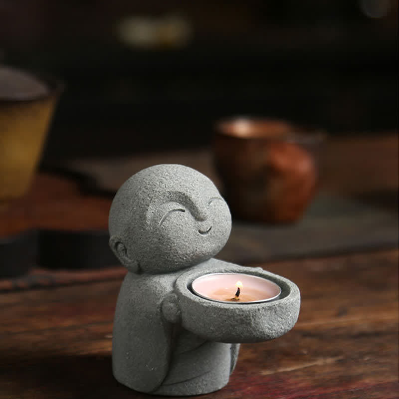 Buddha Stones Resin Buddha Serenity Candle Holder Statue Decor Without Candle - image 10