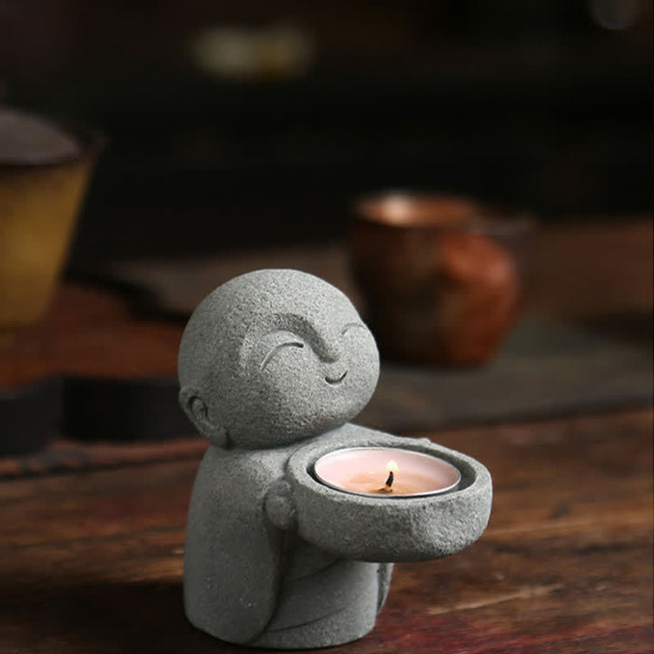 Buddha Stones Resin Buddha Serenity Candle Holder Statue Decor Without Candle - image 10