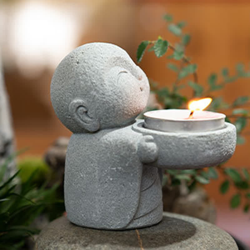 Buddha Stones Resin Buddha Serenity Candle Holder Statue Decor Without Candle - image 11