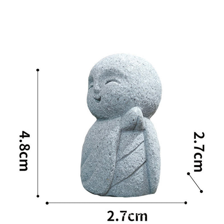 Buddha Stones Resin Small Prayer Ksitigarbha Buddha Compassion Meditation Statue - Prayer 4.8*2.7*2.7cm - image 19