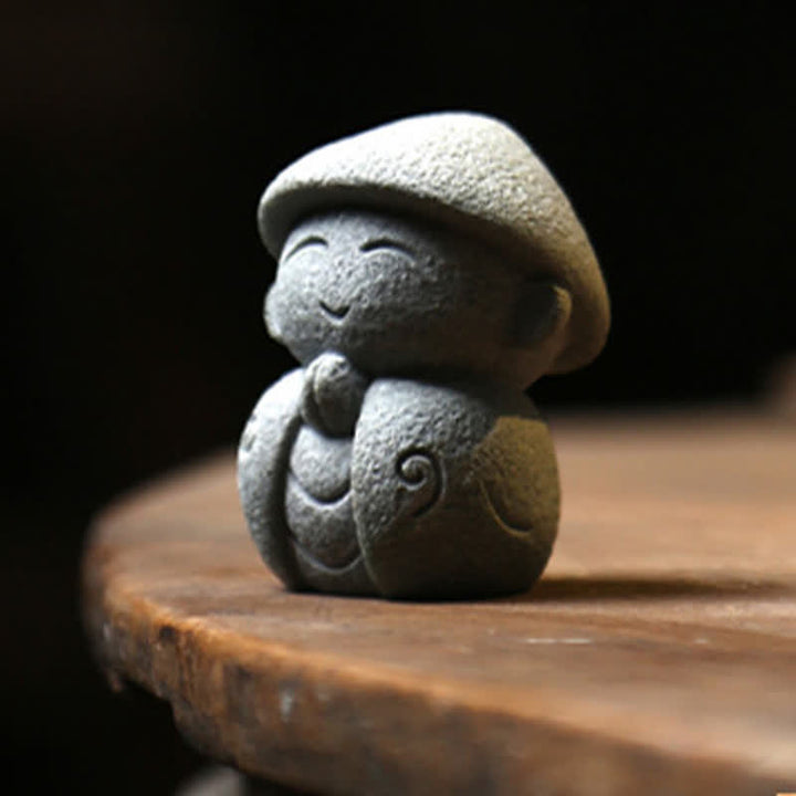 Buddha Stones Resin Small Prayer Ksitigarbha Buddha Compassion Meditation Statue - image 3