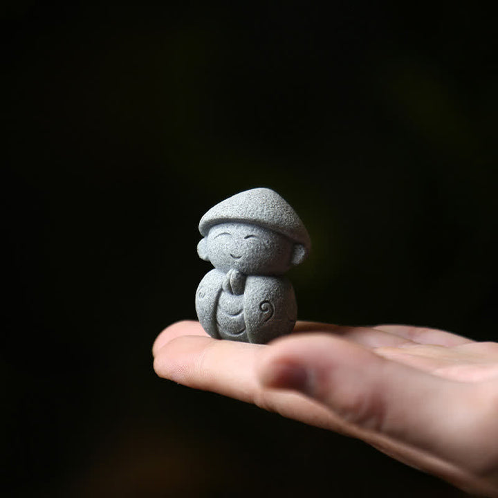 Buddha Stones Resin Small Prayer Ksitigarbha Buddha Compassion Meditation Statue - image 5
