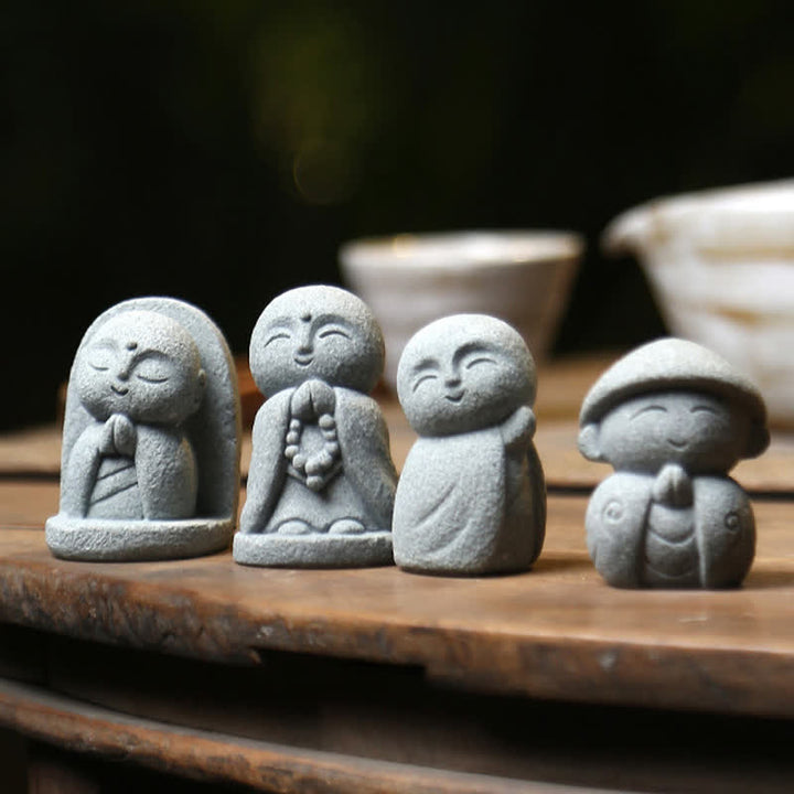 Buddha Stones Resin Small Prayer Ksitigarbha Buddha Compassion Meditation Statue - image 22