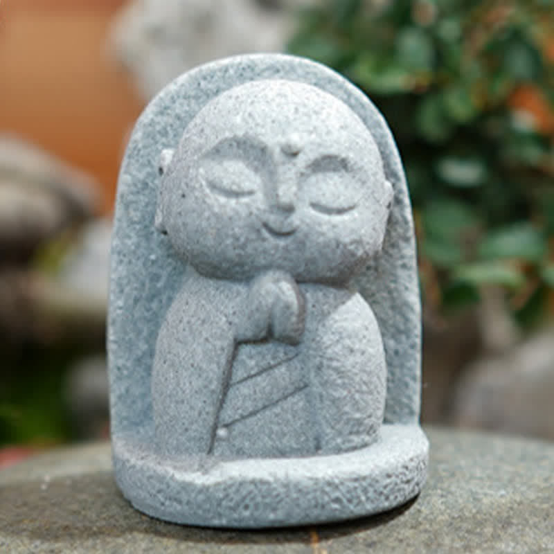 Buddha Stones Resin Small Prayer Ksitigarbha Buddha Compassion Meditation Statue - image 13