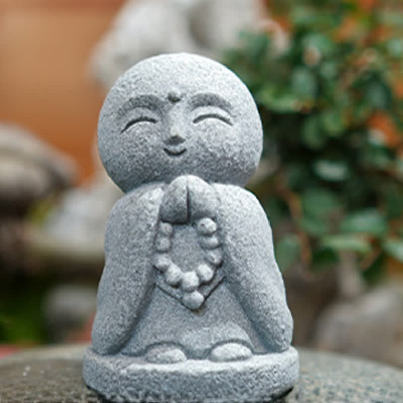 Buddha Stones Resin Small Prayer Ksitigarbha Buddha Compassion Meditation Statue - image 10
