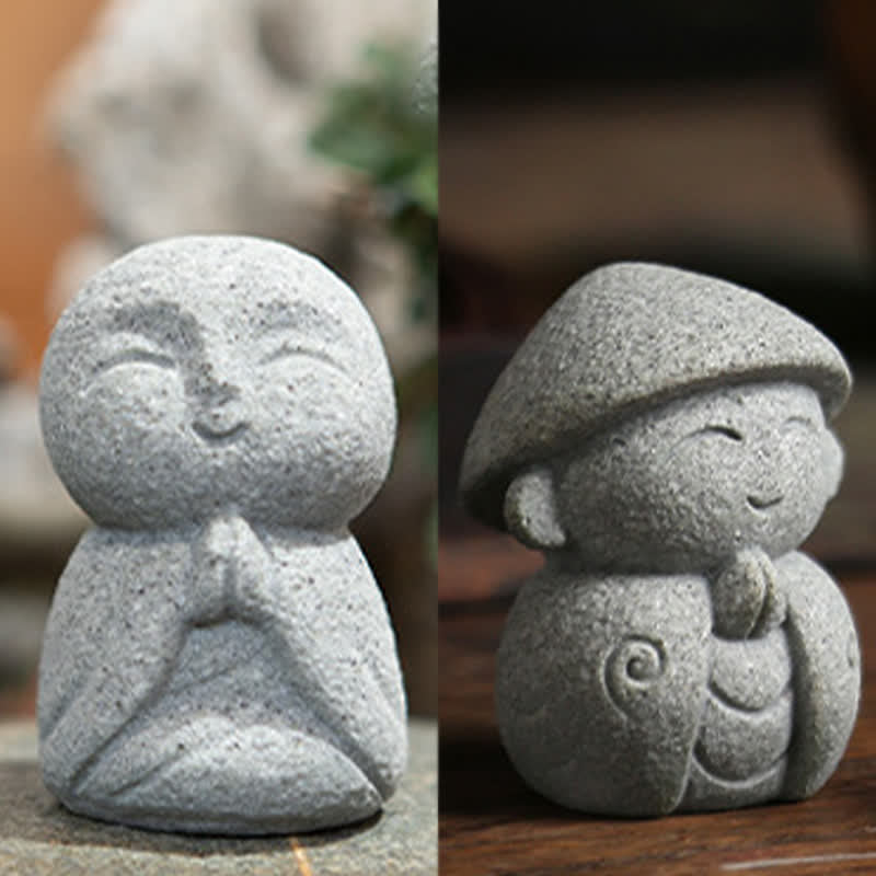 Buddha Stones Resin Small Prayer Ksitigarbha Buddha Compassion Meditation Statue - image 20