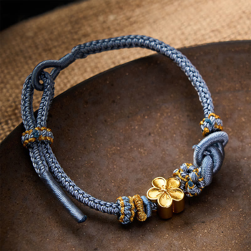 Buddha Stones Flower Braided Rope Knot Adjustable Bracelet - image 22