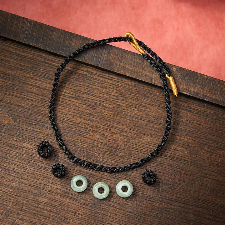 Buddha Stones Handmade Braided Red String 3mm Jade Beads Protection Adjustable DIY Bracelet - image 21
