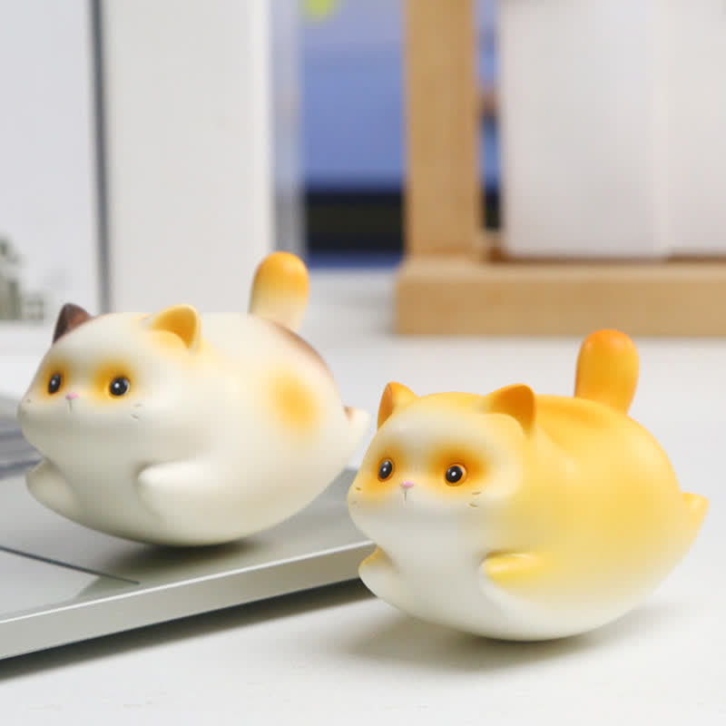 Buddha Stones Resin Cute Wobble Cat Happiness Cartoon Animal Decor - image 4
